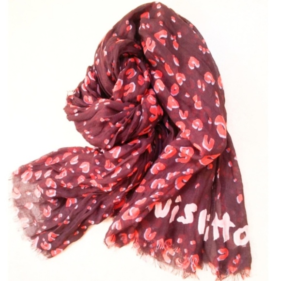 Louis Vuitton Limited Luxury Oversized Leopard Cashmere Silk Italy Scarf - Picture 2 of 6
